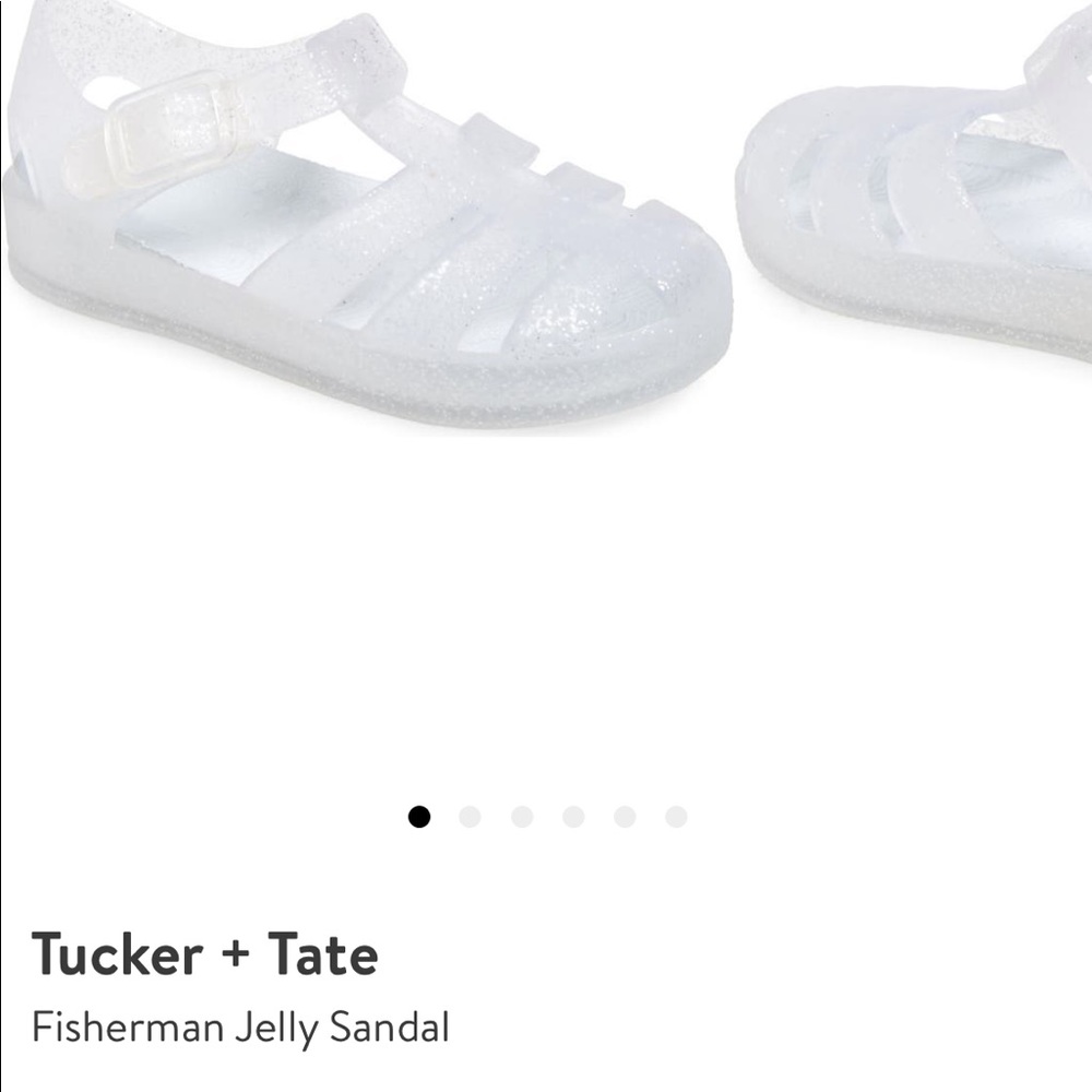 Toddler clear sparkle jellies - size 6